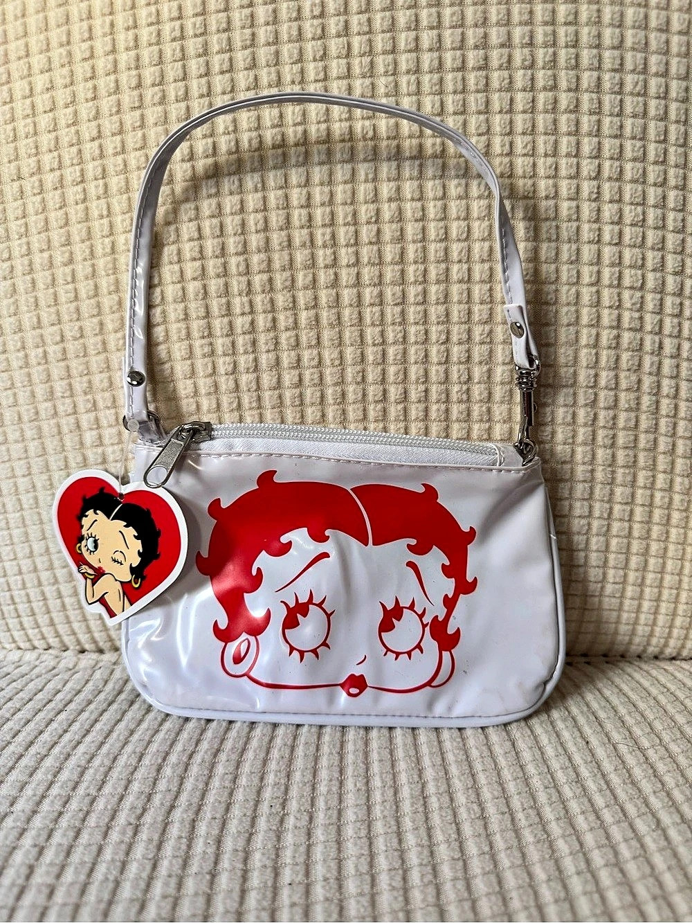 Betty Boop Mini Handbag Coin Purse White & Red